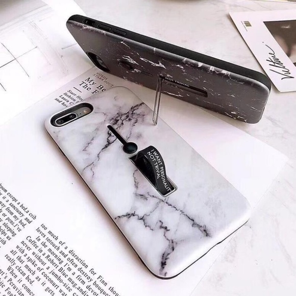 NEW iPhone Max/XR/XS/X/7/8/Plus Marble Holder Case - Picture 2 of 8